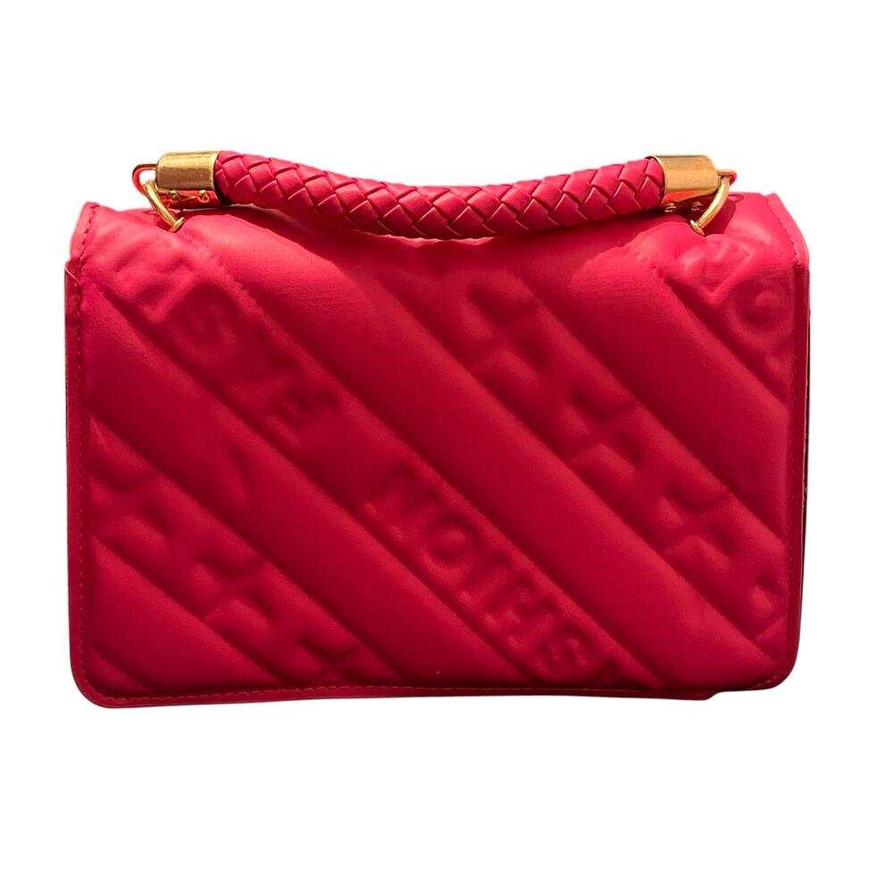 Fashion Quilted Hot Pink Convertible Crossbody Bag Purse